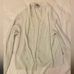 White cardigan